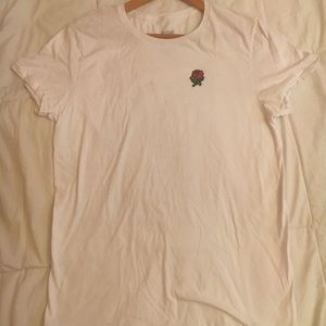 Simple White Rose T-Shirt